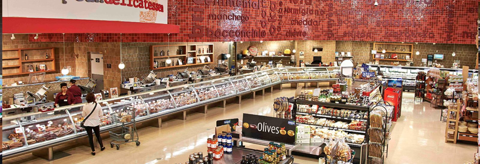 The deli counters inside Yummy Market